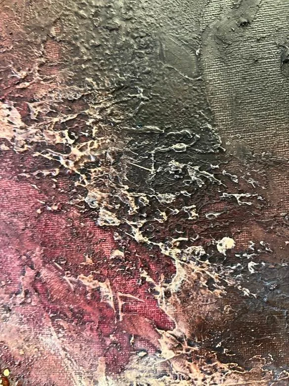 Detail der Malfläche, At the Surface