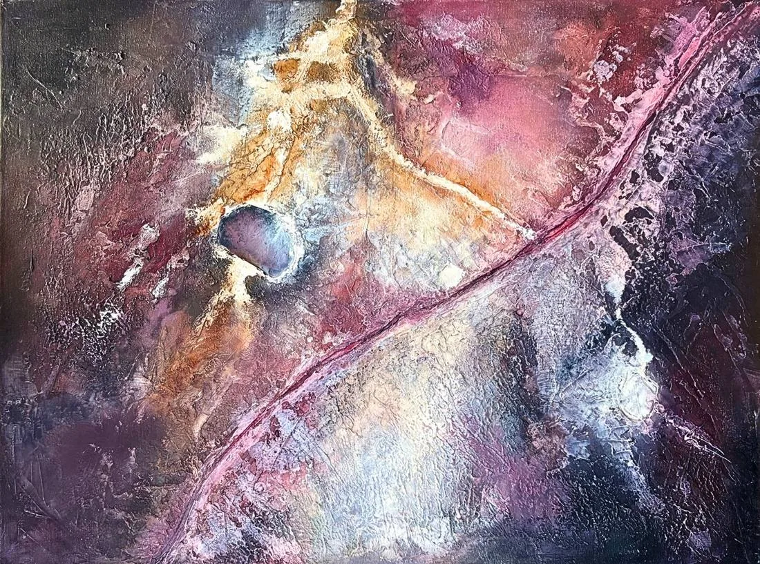 At the Surface, painting by Olga Takeda