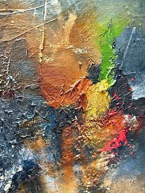 Detail of paint surface, Below the First Light