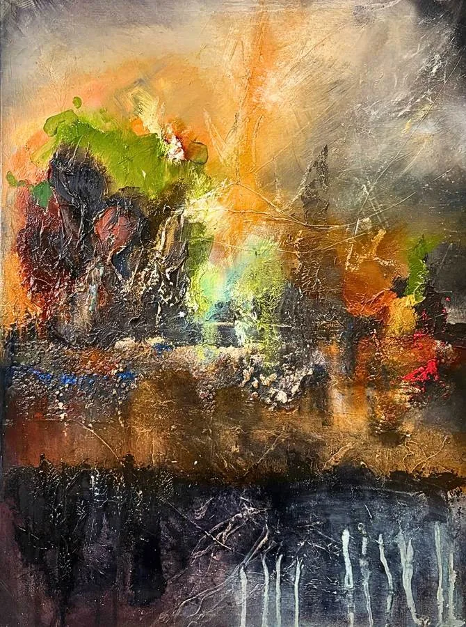 Below the First Light, painting by Olga Takeda