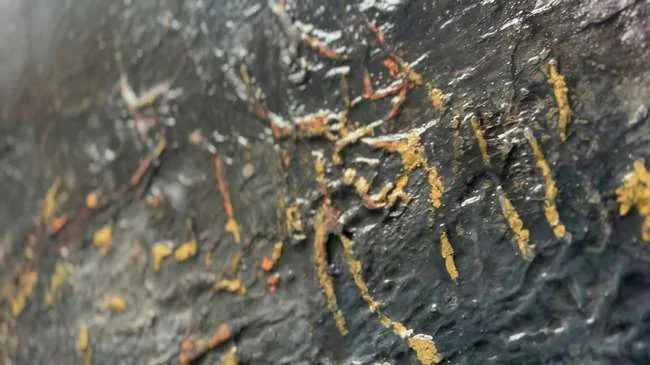 Detail of paint surface, Beneath the Ashes of Light