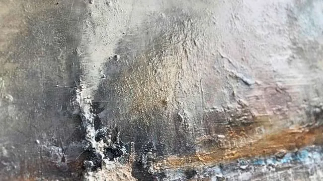 Detail der Malfläche, Between Sky and Silence