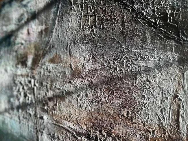 Detail of paint surface, Between the Spaces