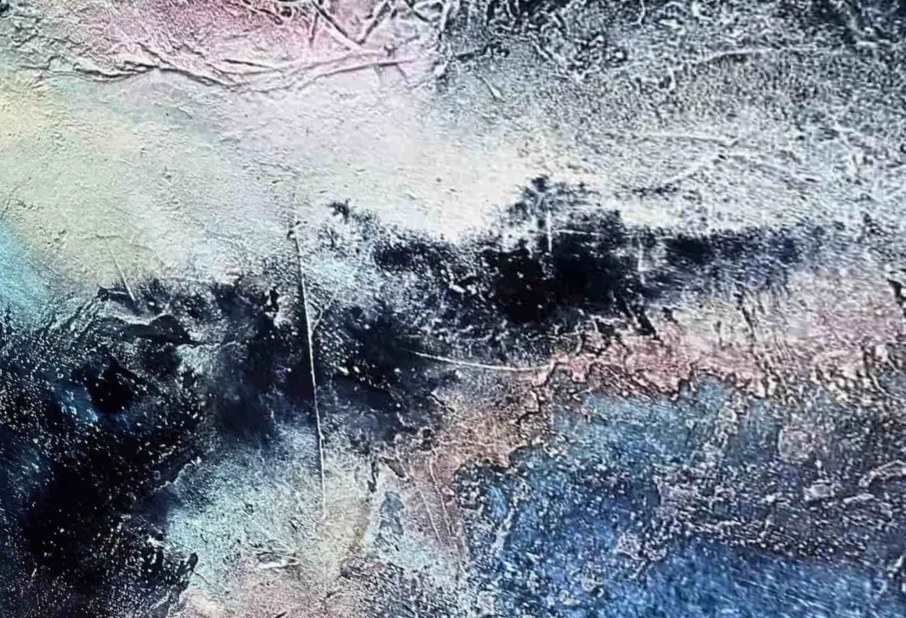 Detail of paint surface, Echoes of Eternity