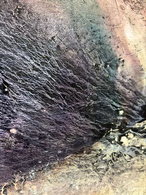Detail of paint surface, Origin of the Unknown