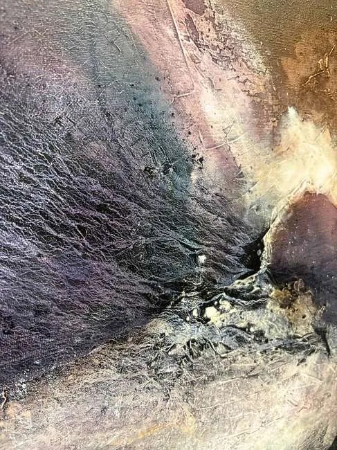 Detail of paint surface, Origin of the Unknown