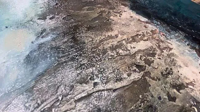 Detail of paint surface, Promise of Light