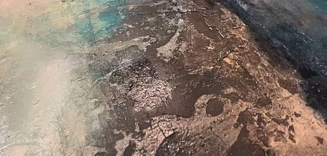 Detail of paint surface, Promise of Light