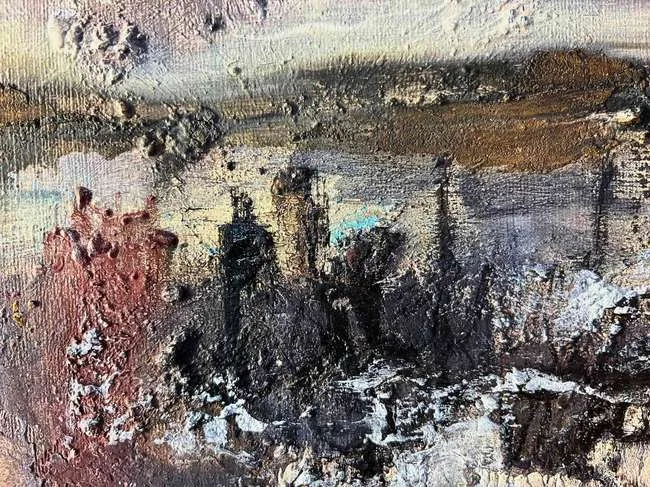 Detail of paint surface, Where the Horizon Fades